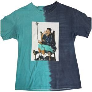 Fresh Prince 90s Legends Tie Dye Split Tee Will Smith Graphic Shirt Men’s Small